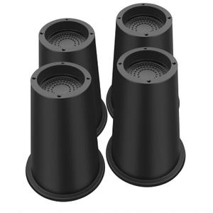 ANNKUT Bed Risers 8 Inch Heavy Duty, Round Furniture Risers for Bed Desk Table Sofa CouchBed Lifts Risers, Support up to 6000 Lbs(4 Pack Black)