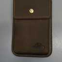 Topstache Leather Cell Phone Holster for Galaxy S25/S24/S23/S22 - Belt Clip Cell Phone Case for iPhone 17/16/15/14/13 - Magnetic Closure Leather Belt Holster Pouch for Men, L,Darkbrown