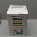 Electric Heated Blanket Throw 50''x60''Size Faux Fur Heating Blanket 10 Heating Settings, 1-8h Timer & Overheat Protection, Machine Washable, Soft Flannel and Sherpa Full Body Warmth (Black)