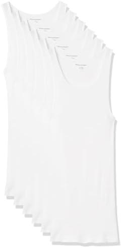 Amazon Essentials Men's Lightweight Tank Undershirts, Pack of 12, LArge