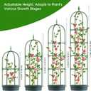 Trellis for Climbing Plants Outdoor, 6FT Garden Obelisk Rustproof PE Coated Metal Potted Plant Climbing Support, Thickened Tube Plant Tower Trellis for Clematis Vine Support Indoor (1 Pack)