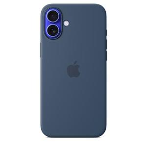 Apple iPhone 16 Plus Silicone Case with MagSafe and Camera Control: Lightweight Phone Case, Wireless Charging Compatible, Smooth Matte Finish; Denim
