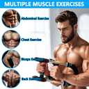 Chest Workout Equipment, 66-110lb Adjustable Arm Trainer, Chest Trainer for Men, Arm Workout Equipment, Portable Detachable Spring Resistance Home Fitness Equipment for Enhancing Upper Body Muscle