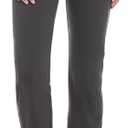 Jockey Womens Premium Pocket Slim Flare Yoga Pants (Medium, Graphite)