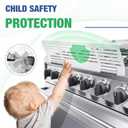 SDSNTE Adjustable Child Safety Stove Guard - Heavy-Duty Heat- Resistant Child Proof Stove Guard that Protects from Burns and Scalds 17-34