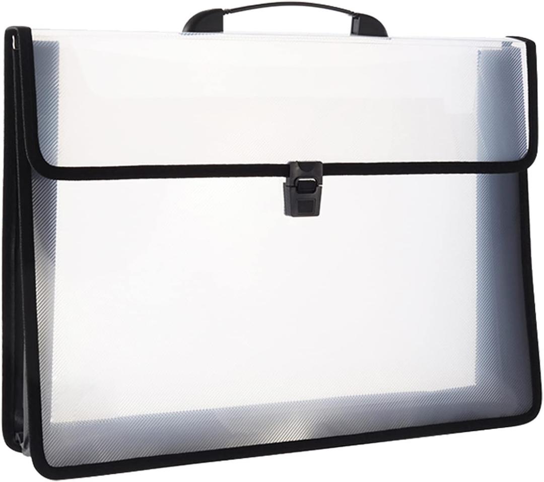 12x16.5 Portfolio A3 PP Plastic Transparent Oxford Cloth Edge Waterproof Black 1 Pack