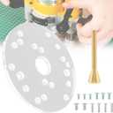 Omninmo 5-3/ 4" Router Base Plate, Clear Acrylic with Multiple Predrilled Holes, Acrylic Woodworking Auxiliary Tools for Trim Routers, Fits Bosch, DeWalt, Makita, Porter Cable, Ryobi