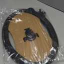 CAR PASS Leather Rubber Steering Wheel Covers Set,Heavy Duty Steering Wheel Covers&Mobile Phone Holder, Tire Tread Pattern Design,Non-Slip Wear-Resistant,Suitable for Steering Wheel 14 1/2”-15”Black