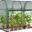 Ohuhu Crop Cages for Garden Plant: 6x3x5 Ft Tent Cage, Plant Netting Cover with Zipper, Garden Bed Cover, Plant Cover from Animal Wind-Resistant Garden Cage for Fruit Vegetable Flower
