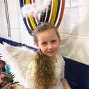 Angel Costume Wings And Halo Angel Costume for Girls Kids Women Adult Halloween Christmas (White)
