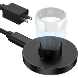 Compatible with Oura Ring Gen 3 (Size10) Charger Fast Charging Dock with Infrared Sensing, Auto Stop Protection, Indicator, Non-Slip Base, Charger for Smart Ring Includes 59 Inch USB-C Cable