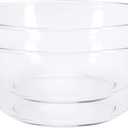 FOYO 8-inch Round Tempered Glass Bowl for Mixing Salad or Cereal, Set of 2 (8 inch, Set of 2)