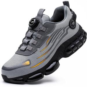 Steel Toe Work Sneakers for Men Women Lightweight Comfortable Industrial & Construction Work Safety Shoes (12 Women/10 Men, Grey)