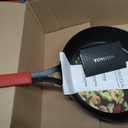 Carbon Steel Pan, 12 Inch Nonstick Frying Pan Skillet, Pre-Seasoned Carbon Steel Cookware with Removable Silicone Handle Holder, Indoor/Outdoor, Induction & Oven Safe