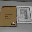 Isaac Jacobs 6x8 Vintage Style, Round-Edged Brass & Glass Metal Floating Picture Frame with Locket Closure (Vertical), Made for Tabletop Display (6x8 Vertical, Black)