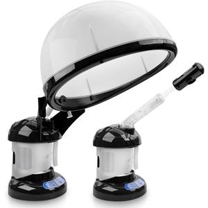 Hair Steamer Kingsteam 2 in 1 Ozone Facial Steamer, Design for Personal Care Use at Home or Salon Barber (Black)