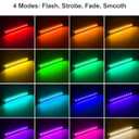 5W RGB Retaining Wall Lights,7 inch LED Hardscape Lighting,Color Changing Low Voltage Landscape Lights,12V Step Lights Outdoor Waterproof Patio Walls Stairs Lighting,12-Pack with Connectors