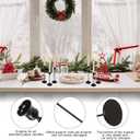 6pcs Black Candle Holder, Black Candlestick Holders Taper Candle Holders for Pillar Candles Sticks Holder Decor Halloween Christmas Decorations Candle Stick Holder Candelabros para Centros de Mesa