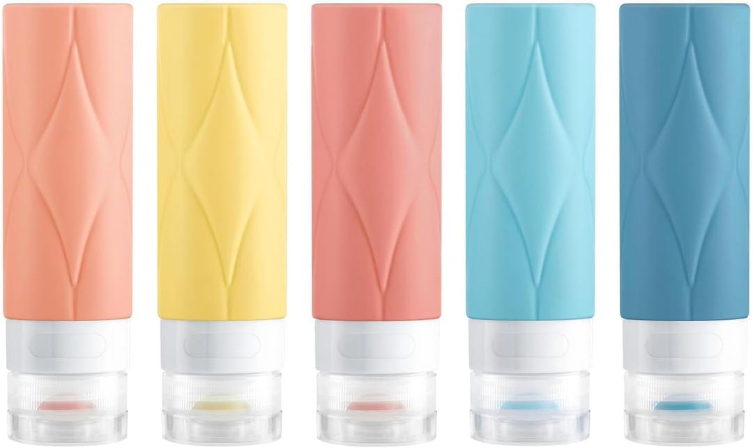 5 Pack Travel Bottles, Leak Proof TSA Approved Travel Size Containers (60ML 5PACK)