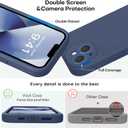 Vooii Compatible with iPhone 13 Case, Liquid Silicone Upgrade [Camera Protection] [Soft Anti-Scratch Microfiber Lining] Shockproof Phone Case for iPhone 13 6.1 inch - Navy Blue