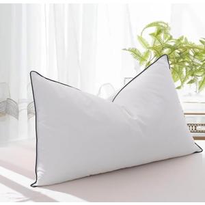 Luxury Three-Layer Goose Feather Down Pillow, Standard Size, 1 Pack, 20 26 in QF33348