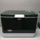 Coleman Vintage 54qt Steel Belted Cooler, Keeps Ice Up to 4 Days, 85-Can Capacity Hard Cooler with Drain & Have-A-Seat Lid, 18.5 x 10.25 x 12.875"
