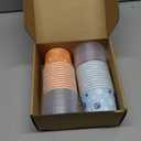 Qinyoung 24 Pcs 8 oz Paw Print Ice Cream Cups Bulk with Lids Pup Cups for Dogs Disposable Dog Bowls for Ice Cream Snack Dessert Food Drink Baby Shower Birthday Party Supplies(Blue and Orange Red)