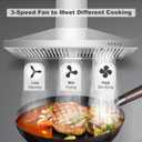 Range Hood 30 inch, Wall Mount Range Hood Ducted/Ductless, Kitchen Hood in Stainless Steel, Vent Hood with Baffle Filters, 3 Speed Fan, Push Button Control, Energy-Saving LED Light