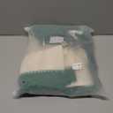 Deeprove Boho Curtains for Bedroom, Boho Curtain 63 Inches Length, Crochet Textured Splice with Cream Cotton Linen Fabric, Chic Bohemian Window Curtain Tassels, Rod Pocket, 1 Panel 59"W x 63"L, Green