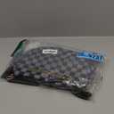 Spacious Checkered Nylon Crossbody Bag Bum Bag Checkered Handbags Wallets for Women (Black Grey Checkered)