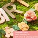 Felt Happy Birthday Banner, with Handmade Felt Flower Garland, Flower Party Decorations, Pre-Strung Birthday Decorations for Girls Women Mom, Floral Birthday Party Decor