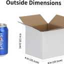 4x4x4 inches Shipping Boxes 30 Pack, Kraft Corrugated Small Cardboard Boxes for Mailing Packing, White