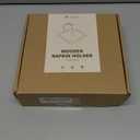 Wood Napkin Holder for Table Wood Square Napkin Dispenser with Metal Cocktail Napkin Holder, Suitable for Kitchen, Restaurant, Bar, Office, Parties, Home Décor (beech)