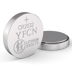 YFCN CR2032 Battery 3V Lithium Batteries 5 Count Pack CR2032 Batteries - CR 2032 Coin Cell Battery for AirTag, Key Fob, Remotes- 10 Years Shelf Life