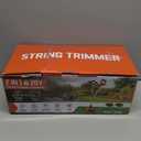 VARSK 20V String Trimmer Cordless, 12 Inch 2 in 1 Trimmer and Edger, Automatic Line Feed, Includes 2 X 2.0Ah Batteries/1 X Fast Charger/6 X Spare Spools, for Lawn, Garden, etc, Orange