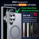 OWKEY for Samsung Galaxy S22 Ultra Case with Stand, Compatible with MagSafe, Magnetic Phone Case Military-Grade Protection Shockproof Matte Cover for Samsung Galaxy S22 Ultra 5G (Gray)