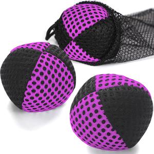 Juggling Balls for Beginners and Professionals Set of Juggling Bean Bags Durable Juggle Ball KitBlack - Purple