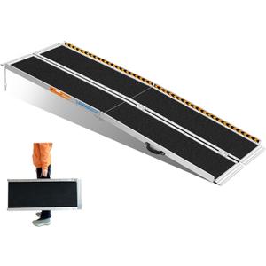 LEMNISCATE Portable Wheelchair Ramp, 7FT Ramps for Wheelchairs for Home, Non-Skid Threshold Ramp for Doorways,Curbs, Foldable Aluminum Wheelchair Ramp for Home Steps, 800 LBS Capacity,84" L x 29" W