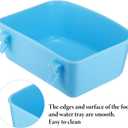 2 x 3 PCS Rabbit Feeder Waterer, Chicken Feeder Guinea Pig Food Bowl Hanging 15 oz Food Water Hanging Watering Container Feeding Dish Coop Cup Treats Drinker for Bird Bath Basin Hamster Bed