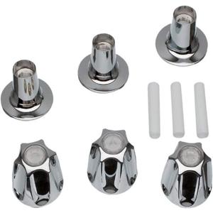 Danco 81428 Bathtub and Shower 3-Handle Remodel Kit for Price Pfister Tub/Shower Handle Restoration,(Pack of 3), Chrome