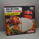 Half-Moon Ceramic Heat Deflector Plates for Kamado Joe Big Joe I, II, III - 19.8 Inch Pizza Stone - Kamado Joe Accessories and Replacement Parts by Smoker Chef - 2-Pack