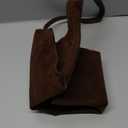 Suede Shoulder Bag for Women Suede Purse Boho Bags Slouchy Tote Bag Satchels Trendy Crescent Crossbody Bag Casual Work Travel Handbag Coffee Brown