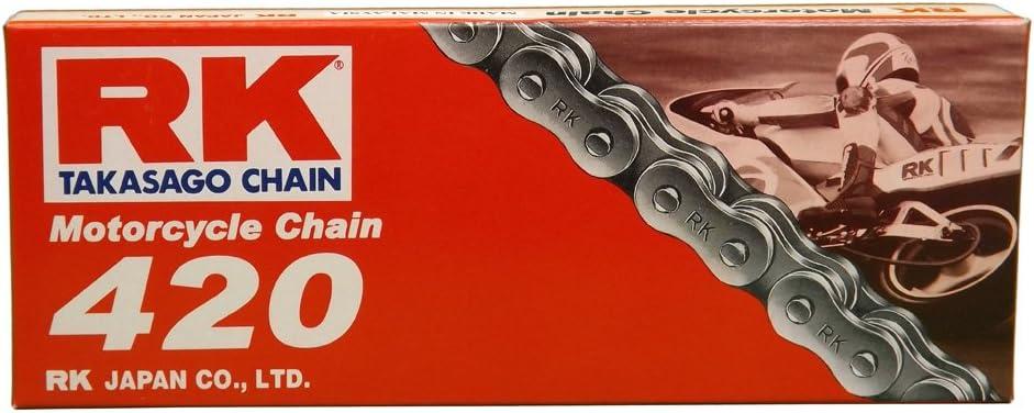 RK Racing Chain M420-138 (420 Series) 138-Links Standard Non O-Ring Chain with Connecting Link