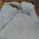 YJ.GWL Area Rugs for Living Room Bedroom, 5x8 Machine Washable Large Light Blue Carpet, Soft Fluffy Shaggy Thick Big Shag Indoor Floor Rug for Kids Boy and Girls Room Dorm Home Decor Aesthetic