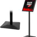 Sign Stand for Display, 11lbs Integrated Rod Heavy Duty Pedestal Floor Signage Stand Holder, for Outdoor or Indoor Advertising (11 x 17, Black)