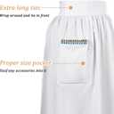 White Waist Apron with 2 Pockets, Vintage Adjustable Ruffle Apron, Adjustable Half Waitress Aprons with Long Ties and Pockets for Party Cooking Kitchen Coffee Shop