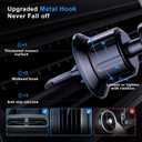 2 x FBB Phone Mount for Car, Air Vent Car Phone Holder with Metal Hook, One-Handed Operation 360 Rotation Cradle Compatible with 4-7 inch iPhone Samsung and Other Smartphones (Dark Black)