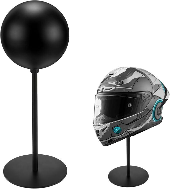 motofans® Helmet Stand Metal, Rotation Metal Stand Desktop Hanger Rack Helmet Stand Display for Motocycle Helmet, Caps,Hat, and Rugby Helmet