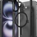 Sinjimoru for MagSafe iPhone 15 Case, Military Grade Shockproof/Anti-Yellowing Slim Bumper with TPU Edge Protection, M-AirGuard Black