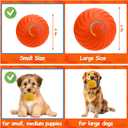 3 x Interactive Dog Toys - Self Rolling Dog Ball with Anti-Chewer Cover for Small/Medium Puppy, Active Motion Activated Toys That Move on its Own, Orange